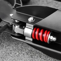 Soozier Foldable Kick Scooter with Adjustable Handlebar, Disc Brake, Rear Brake, 7.75'' Big Solid Wheels and Shock Absorption System, 100kg Capacity for 14+ Teens Adult Kids(m-8)