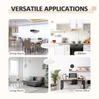 HOMCOM 27.5" Round Dining Table with Metal Pedestal Base for Living Room, Natural Wood/Black(m-7)