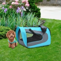 PawHut Airline Travel Carrier Pet Dog Cat Bag Mesh Crate Tote Transport Foldable(m-1)