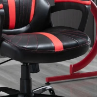 Vinsetto Racing Style Gaming Chair Ergonomic High Back Computer Office Chair PU Leather with 360° Swivel Rocking Adjustable Height Padded Armrest Red(m-16)
