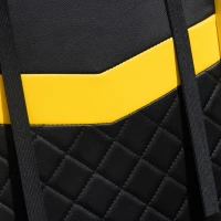 Vinsetto Racing Gaming Chair with RGB LED Lights, Adjustable Height, Gamer Office Chair, Computer Desk Chair, Black/Yellow(m-14)