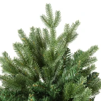 HOMCOM 7' Tall Unlit Spruce Artificial Christmas Tree with Realistic Branches, and 3368 Tips, Green(m-12)