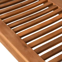 Outsunny 50'' Wooden Swing Bench Garden w/ Supportive Ropes for 2 Person Without Frame(m-7)