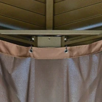 Outsunny 10' x 12' Hardtop Gazebo with Metal Roof, Aluminum Frame & Sidewalls, Outdoor Shelter for Patio and Garden(m-11)