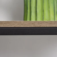 HOMCOM Modern 7 Tier Bookshelf Bookcase Utility Storage Shelf Organizer for Home Office with Display Rack Metal Frame, Grey Oak(m-10)