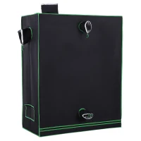 Outsunny Hydroponic Plant Grow Tent Reflective Mylar Obeservation Window Indoor Floor(m-6)