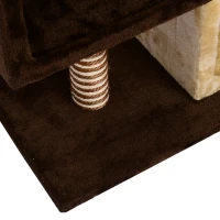 PawHut 51-inch Multi-Level Cat Tree Kitten Scratcher Post with 3 Condos Cat Play House Activity Centre w/Toy(m-10)
