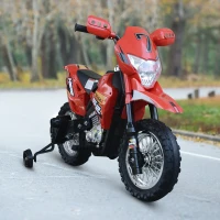 Aosom Cruising Kids Dirt Bike Electric Motorcycle with Charging 6V Battery, Real Driving Sounds, Built-In Music, Red(m-8)