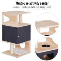 PawHut Multi-Level Cat Tree w/ Sisal-Covered Scratching Post Large Perch(m-4)