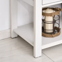 HOMCOM 2-Door Free Standing Sideboard Console Table with Bottom Shelf, Entryway, Oak(m-15)