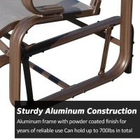 Outsunny Double Seat Glider Garden Bench Rocking Chair Porch Furniture Patio Swing Lounger(m-6)