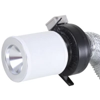 DURHAND 6 Inch Inline Fan Carbon Filter Duct Combo 2 Clamps Hydroponics Grow Room Tent Ventilation Kit(m-10)