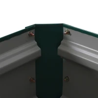 Outsunny 2' x 2' x 1' 2-Piece Raised Garden Bed Box with Steel Frame for Vegetables, Flowers, & Herbs, Green(m-8)