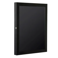 Open Box HomCom 35" x 28" Wooden Wall Mounted Jersey Memorabilia Shadow Box Display Case with Latch - Black(m-2)