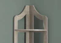 Monarch 72" Wood Grain-Look 5-Tier Corner Accent Display Bookcase - Dark Taupe Finish(m-3)