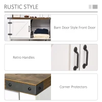 HOMCOM 2-Door Free Standing Sideboard Console Table with Bottom Shelf, Entryway, Oak(m-5)