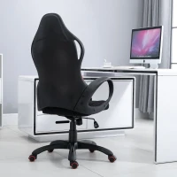 Vinsetto Executive Racing Office Chair Rocking Office Chair Adjustable Padded Seat with Wheels Black/ Red(m-1)