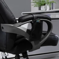 Vinsetto 4-Point Vibration Massage Executive Office Chair High Back Height Adjustable Padded Seat with Wheels, Black(m-14)