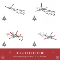 HOMCOM 4.5ft PVC Unlit Artificial Christmas Tree with 400 Tips and Foldable Metal Stand Green(m-5)