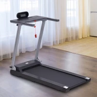 Soozier Foldable Electric Motorized Treadmill Running Machine with 12 Pre-Set Programs 7.5 MPH Max Speed LCD Display for Home Use - Black(m-2)