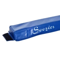 Soozier 8FT Folding Floor Balance Beam Foam Gymnastic Training Low Height Beam for Kids Home Gym Blue(m-9)