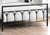 Monarch 62" Contemporary Veritcal Slat Arch Accent Metal Bed Frame - Queen Size - Black Finish(m-3)