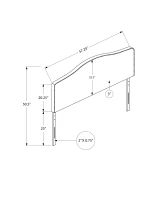 Monarch Full Size Classic Style Headboard with Linen-Look Upholstery and Chrome Nailhead Finish - Grey(m-4)