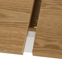 HomCom Expandable Folding Kitchen Dining Table with Elegant Natural Wood Design & Sturdy Construction - Natural(m-18)