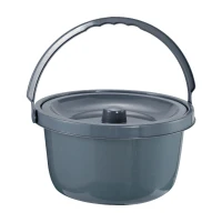 Folding Commode Chair - Adjustable and Lightweight - Folds Easily - Grey(m-10)