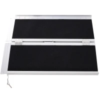 HOMCOM 3' Aluminum Double Folded Wheelchair Ramp W/ Carry Handle Lightweight(m-7)