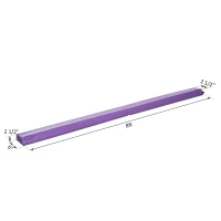 Soozier 8FT Folding Floor Balance Beam Foam Gymnastic Training Low Height Beam for Kids Home Gym Purple(m-3)