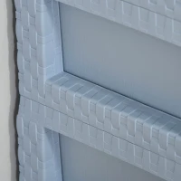 Qaba Kids Storage Unit Dresser Tower with Drawers 3 Tier Chest Toy Organizer for Bedroom Nursery Kindergarten Livingroom Blue(m-9)