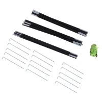 Outsunny Double Layer Camping Tent 2 - 4 Person Portable Folding Dome Shelter Hiking Travel Tent Blue(m-6)