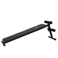 Soozier Folding Portable PRO Decline Sit Up Bench Fitness Ab Adjustable Height Black(m-6)