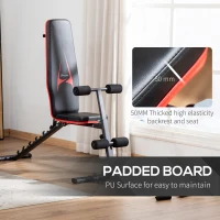 Soozier Adjustable Multifunctional Weight Bench for Full Body Workout w/ Resistant Rope(m-6)