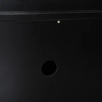 PawHut 37.5" Wooden Covered Mess Free Cat Litter Box End Table Hideaway Cabinet with Storage for Accessories, Black(m-10)