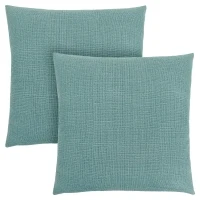 Monarch 18" x 18" Patterned Decorative Throw Pillow (Set of 2) - Light Green(m-1)