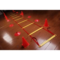 Soozier Speed Agility Sports Training Kit Ladder Hurdles Cones Marker Sled All Sports Athletic Exercise(m-9)