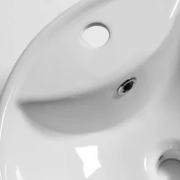 kleankin Porcelain Art Basin Above Counter Ceramic Bathroom Vessel Vanity Sink(m-9)