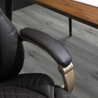 Vinsetto Big and Tall Executive Office Chair with Wide Seat, Computer Desk Chair with High Back Diamond Stitching, Adjustable Height & Swivel Wheels, Brown(m-14)