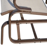 Outsunny Double Seat Glider Garden Bench Rocking Chair Porch Furniture Patio Swing Lounger(m-11)