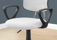 Monarch Ergonomic Swivelling  Juvenile Curved Mid Back Office Chair - White / Black(m-3)