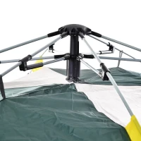 Outsunny Outdoor Pop-Up Camping Tent 3-4 Person W/  Doormat  Hook  Carrying Bag(m-5)