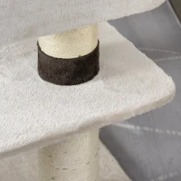 PawHut 47.75" Luxury Plush Cat Tree Activity Tower with Sisal Scratching Posts, Elevated Perches & a  Roomy Condo(m-10)