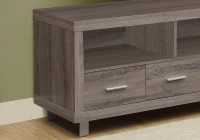 Monarch 48" Modern 3-Drawer Storage Cabinet Reclaimed Wood-Look TV Stand Console - Dark Taupe Finish(m-3)
