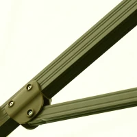 Outsunny 10’x10’ Square Offset Tilt Patio Umbrella Garden Parasol Outdoor Sun Shade Canopy with Stand, Cream White(m-9)