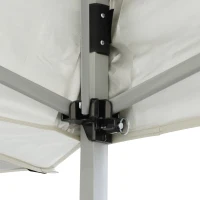 Outsunny 19' x 10' Folding Gazebo Steel Canopy Party Tent With Bag  Off-white(m-9)