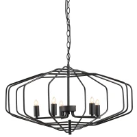 HOMCOM Vintage Pendant Lights Industrial Adjustable Pivoted Design Hanging Lighting(m-8)