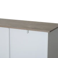 HOMCOM Modern Living Room Sideboard Table Home Organizer 9 Cubes White(m-7)