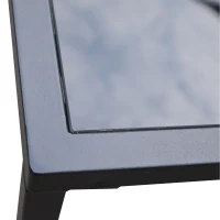 Outsunny 4pcs Garden Sectional Sofa Set Patio Lounge Set Steel Frame w/ Cushions Outdoor Yard Furniture Black(m-9)